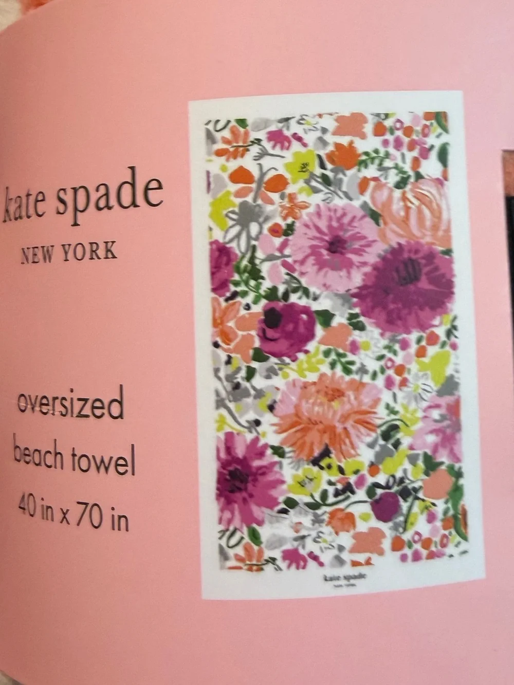 Kate Spade Oversized Floral Beach Towel 
